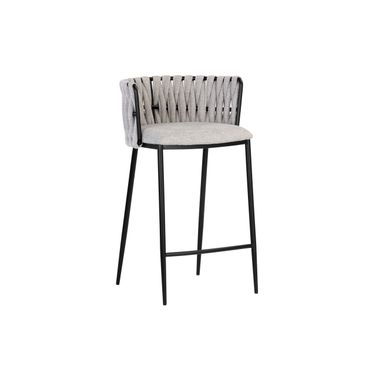 Sarai Counter Stool In Belfast Heather Grey and Black