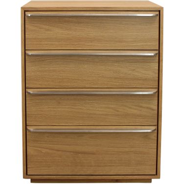 Sarasota 4-Drawer Oak Wood Dresser With Metal Handles In Natural
