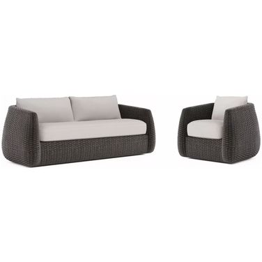 Sarene Outdoor Living Room Set In Grey and Beige