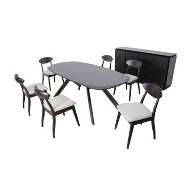 Sargans Dining Table In Black Wenge