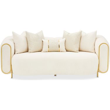 Sassani Loveseat In Crepe and Gold