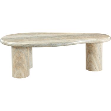 Sassari Concrete Coffee Table In Travertine