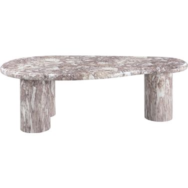 Sassari Marble Finish Concrete Coffee Table In Brown