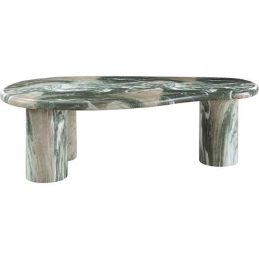 Sassari Marble Finish Concrete Coffee Table In Green