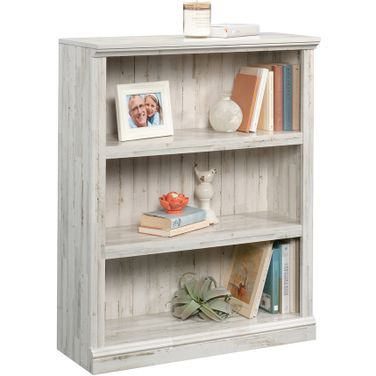 Sauder Select 3-Shelf Bookcase In White Plank