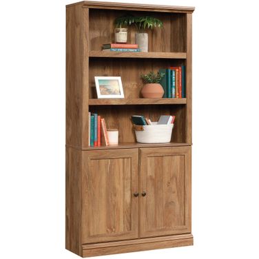 Sauder Select Bookcase With Doors In Sindoori Mango