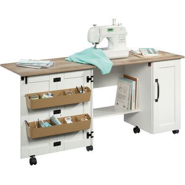 Sauder Select Sewing Or Craft Cart In Soft White