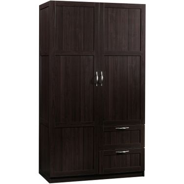 Sauder Select Storage Cabinet Wardrobe In Cinnamon Cherry