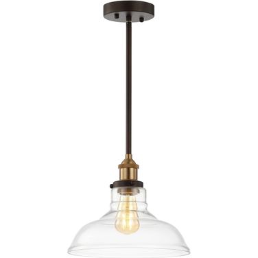Saul Dark Gray and Brass Gold Pendant