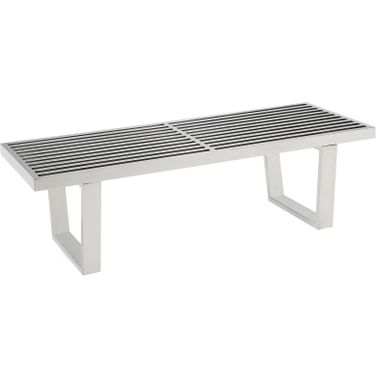Sauna Silver 4 Inch Stainless Steel Bench