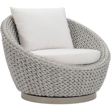 Savaii Outdoor Swivel Chair In Grey