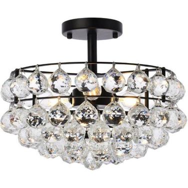 Savannah 14 Inch Flush Mount In Black