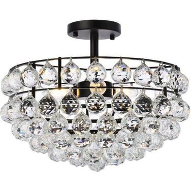 Savannah 16 Inch Flush Mount In Black