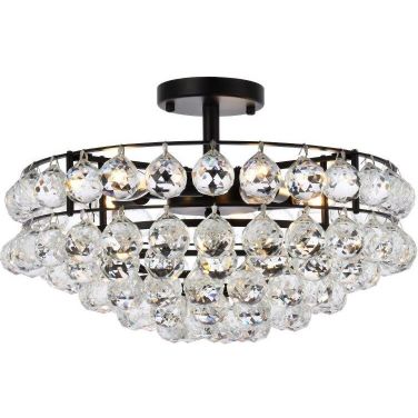 Savannah 18 Inch Flush Mount In Black