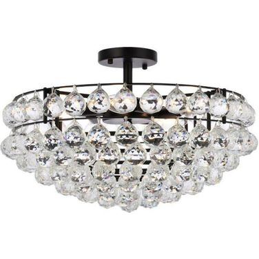 Savannah 20 Inch Flush Mount In Black