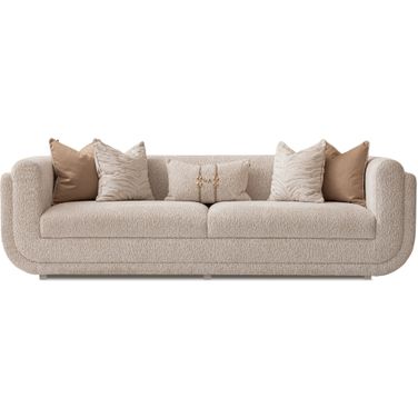 Savannah Breeze Mansion Sofa In Cashmere and Bright Gold