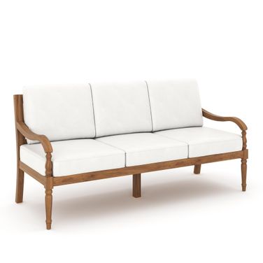 Savannah Outdoor Sofa In White Linen