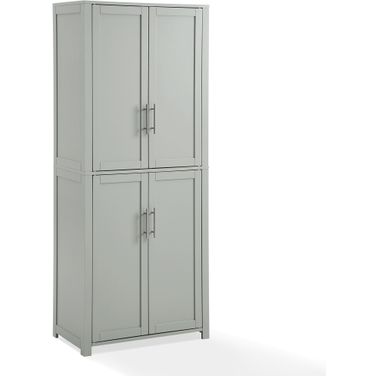 Savannah Tall Kitchen Storage Pantry In Gray