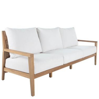 Savannah Teak Sofa In Heidi Silver