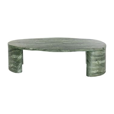 Savinah Marble Look Coffee Table In Sage