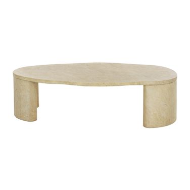 Savinah Travertine Look Coffee Table In Natural