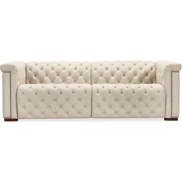 Savion Deux Sofa with Power Recliners and Power Headrests In Beige