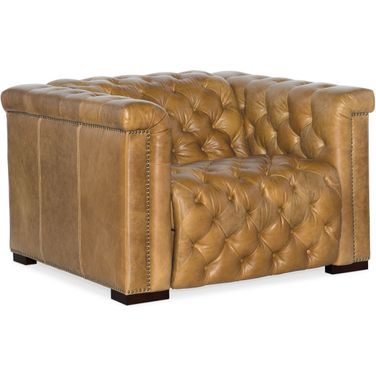 MS Savion Light Brown Leather Power Recliner