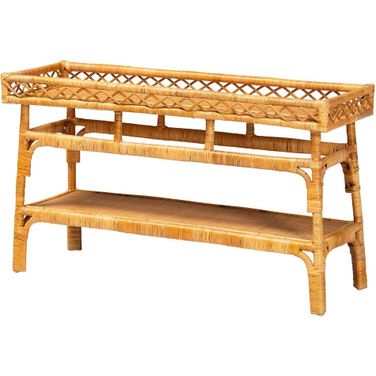 Savitri 2-Tier Console Table In Honey