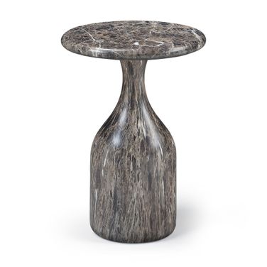 Savona Concrete Indoor and Outdoor End Table In Brown