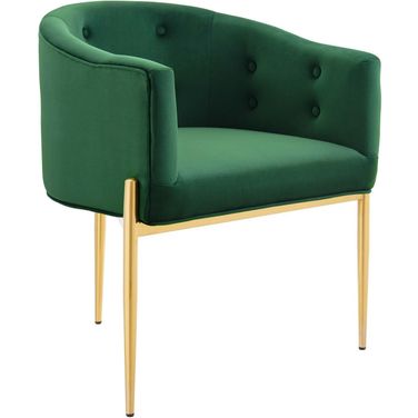 Savour Tufted Performance Velvet Accent Chair In Emerald