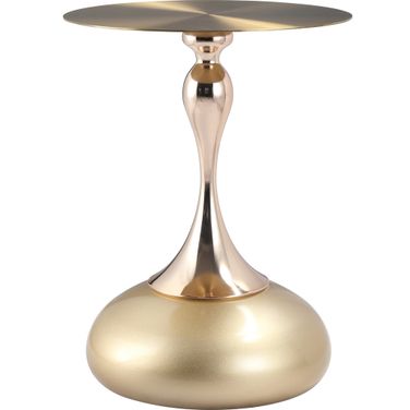 Savoy End Table In Matte Gold