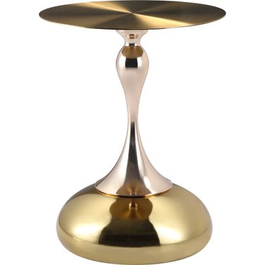 Savoy End Table In Shiny Gold