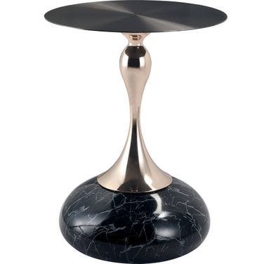 Savoy End Table In Stone Black