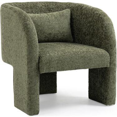 Sawyer Chenille Fabric Accent Chair In Green