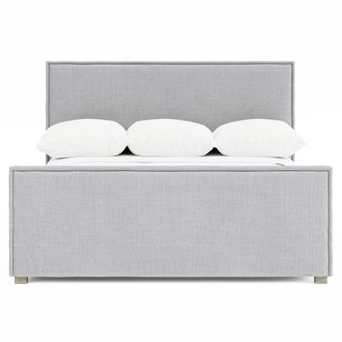 Sawyer King Upholstered Panel Bed In Pebble and Morel