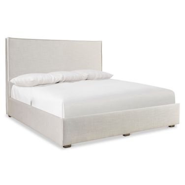 Sawyer Storage King Panel Bed In Beige and Tan