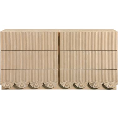 Scallop Dresser In Natural and Natural