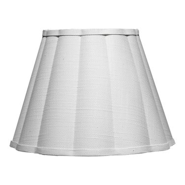Scalloped 1-Light Wall Sconce In Linen White