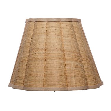 Scalloped 1-Light Wall Sconce In Raffia