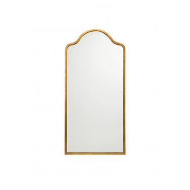 Scalloped Top Mirror In Gold