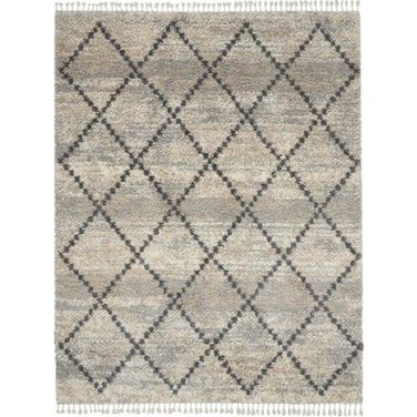 Scandinavian Shag Silver Grey 9' x 12' Area Rug