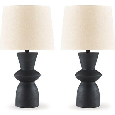 Scarbot Table Lamp Set of 2 In Distressed Black