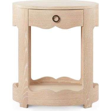 Scarlett 1-Drawer End Table In Sand