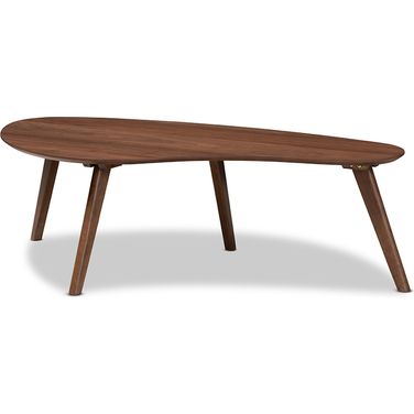 Scarlette Mid-Century Modern Walnut Finished Coffee Table