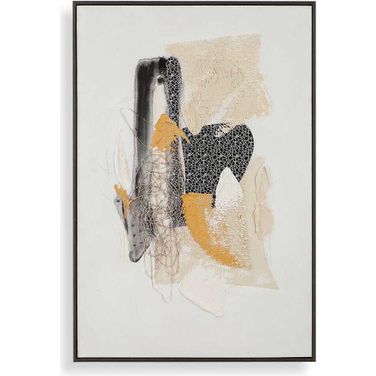 Scatter Abstract Hand Painted Canvas Art In Black and Gold