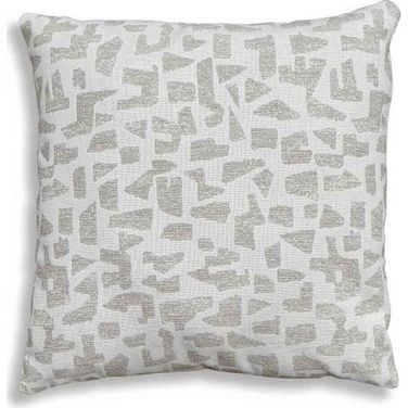 Scatter Abstract Outdoor Pillow In White and Brown