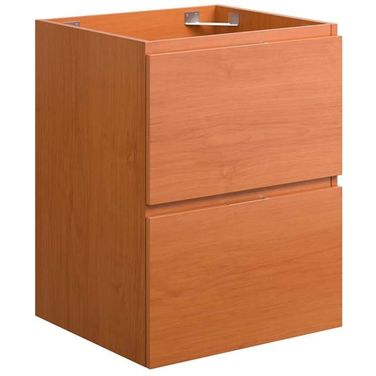 Scenic Cherry Walnut 18 Inch Wall-Mount Bathroom Vanity Cabinet