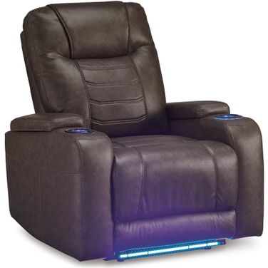 Schooner Rocks Power Recliner In Umber
