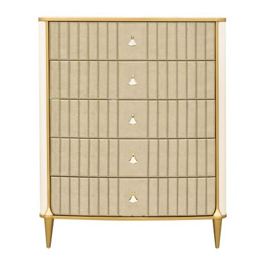 Scotts Square 5-Drawer Chest In Light Champagne