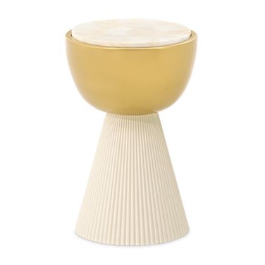 Scotts Square Chairside Table In Light Champagne